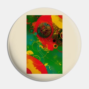 Abstract Modern Reggae Colors Pin