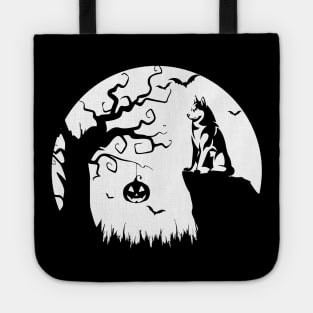 Siberian Husky Dog Halloween Witch Costume Styled Husky Mom Tote