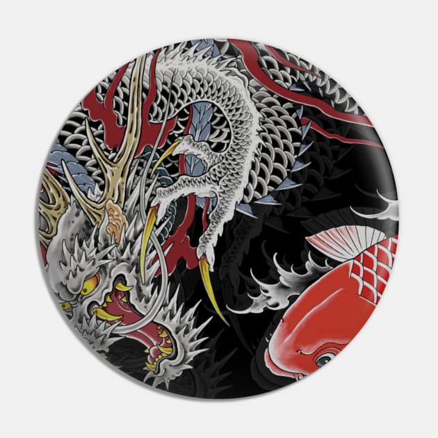 The dragon and the carp Yakuza tattoos Pin by thehollowpoint