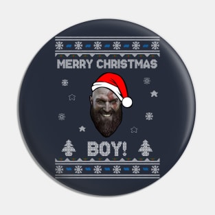 God Of War Kratos Merry Christmas Boy Pin