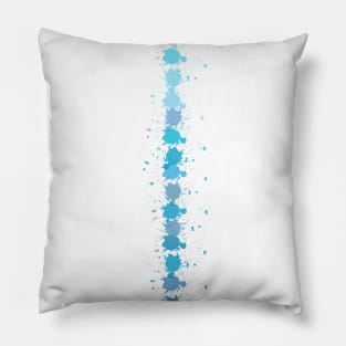 the blue staint paint Pillow