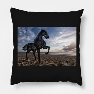 Prancing Down the Beach Pillow