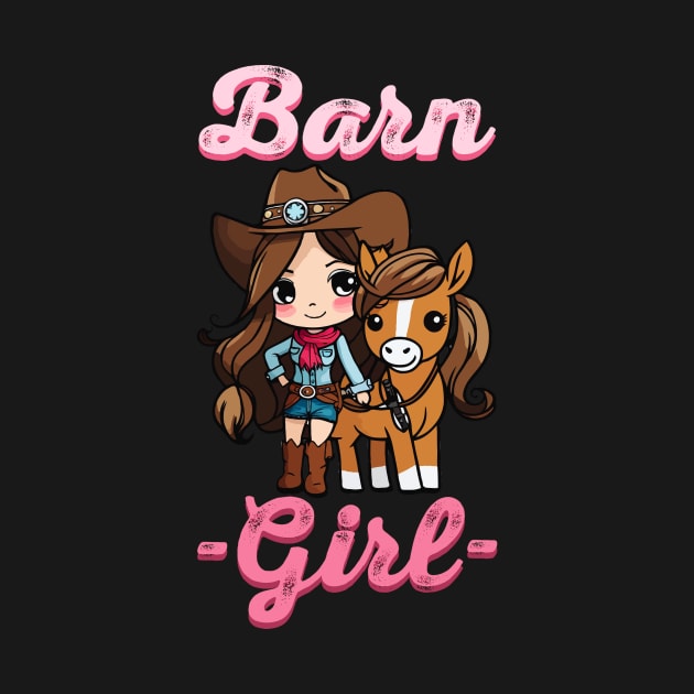 Barn Girl I Equestrian Pony Horse Fan by biNutz