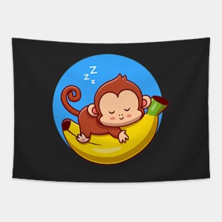 Cute Sleeping Monkey Tapestry