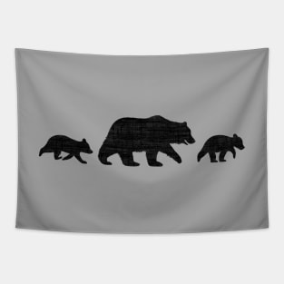 Black Bear with Cubs | Mama Bear Tapestry