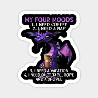 Dragon Coffee My Four Moods Magnet