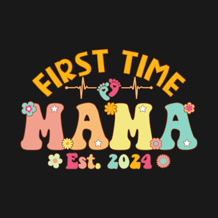 First Time Mama 2024 Pregnancy Announcement New Mama T-Shirt