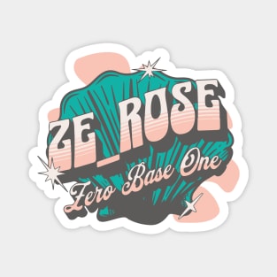 Zero base one Zerose ze rose typography zb1 | Morcaworks Magnet