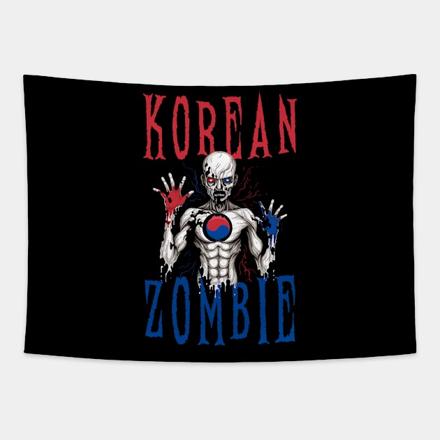 Korean Zombie Tapestry by Yopi