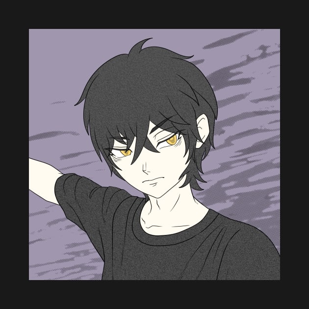 Emo anime boy by Moncimon