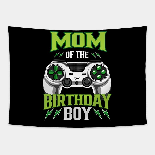 Mom of the Birthday Boy Matching Video Gamer Birthday Party Tapestry by zooma