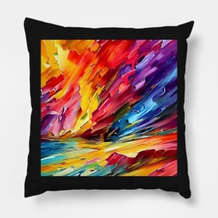 Colourful Rainbow Oils Pillow