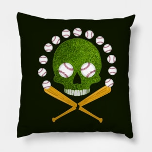 Baseball Sport Skull Pillow