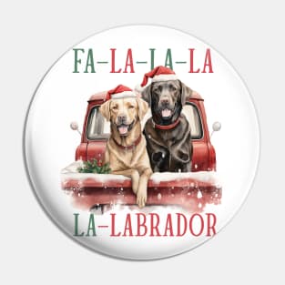 Christmas Labradors Pun Pin