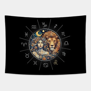ZODIAC Leo - Astrological LEO - LEO - ZODIAC sign - Van Gogh style - 5 Tapestry