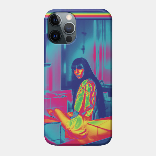 "The Girls Gaze" | | Vaporwave Ciberpunk Digital Collage - Trippy Design - Phone Case