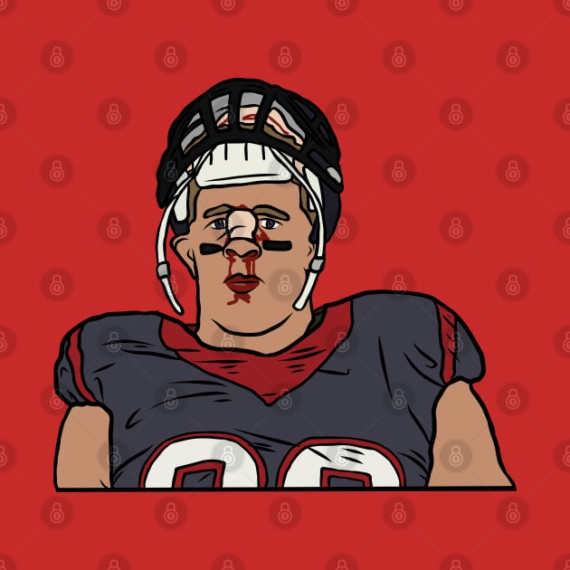 JJ Watt Bloody Nose by rattraptees