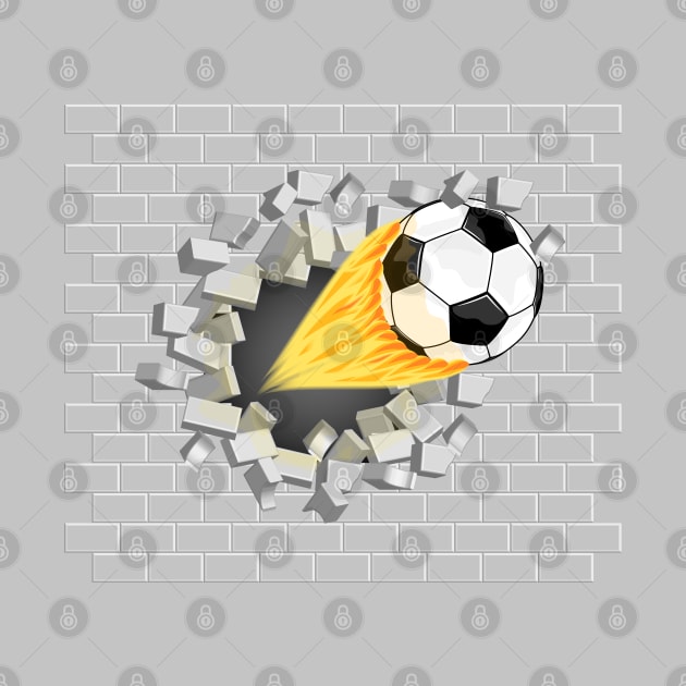 Soccer Ball - Break The Wall by Designoholic