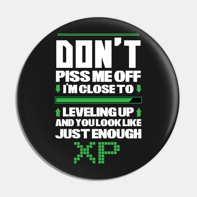 Video Games - Don't piss me off - Leveling UP Pin by theodoros20