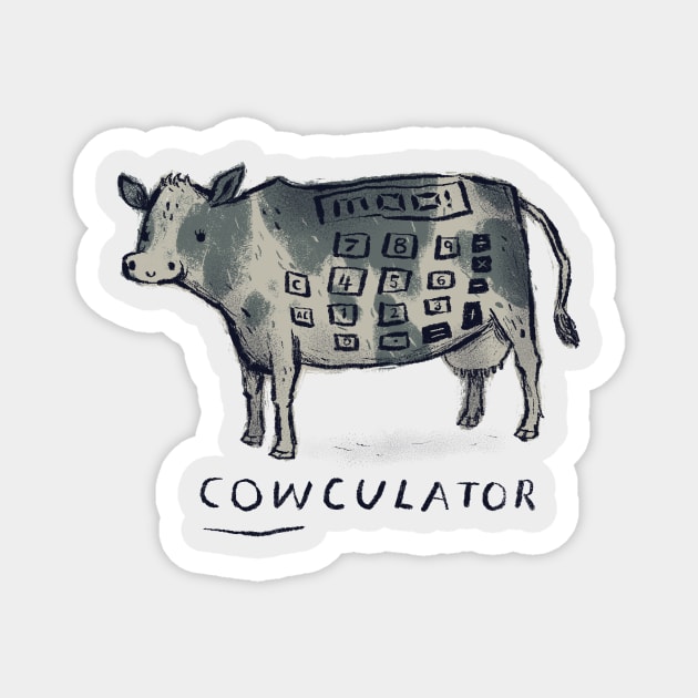 cowculator cow shirt Magnet by Louisros