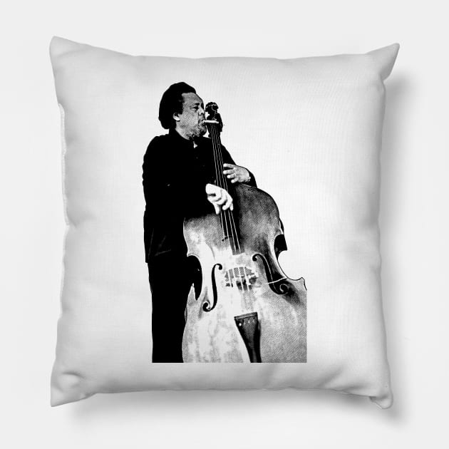 Charles Mingus Retro Pillow by tykler