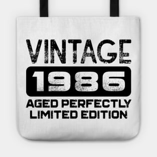 Birthday Gift Vintage 1986 Aged Perfectly Tote