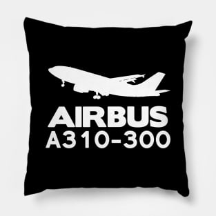 Airbus A310-300 Silhouette Print (White) Pillow