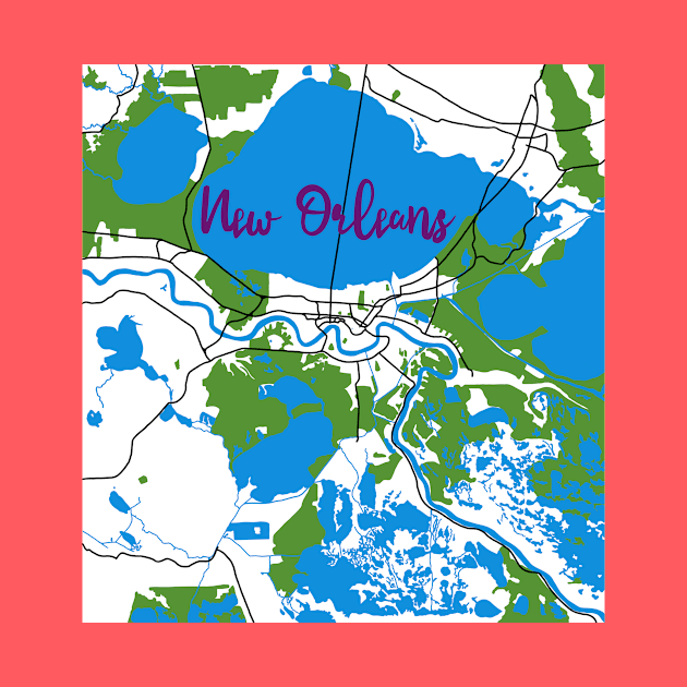 New Orleans Map by CorrieMick