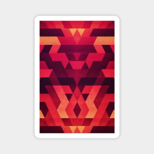 Abstract red geometric triangle texture pattern design (Digital Futrure - Hipster / Fashion) Magnet