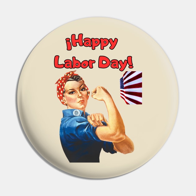 Happy Labor Day USA Pin by TopSea