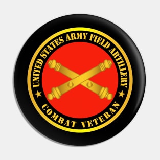 US Army Field Artillery Combat Veteran w Branch Pin