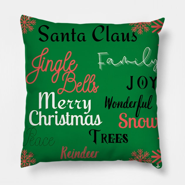 Christmas Galore Pillow by Julia Frost