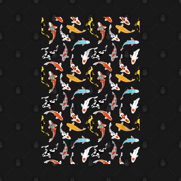 Koi Fish | Seamless Pattern | Baby Blue | Koi Fish Design by Koiartsandus