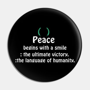 Peace-themed design Pin