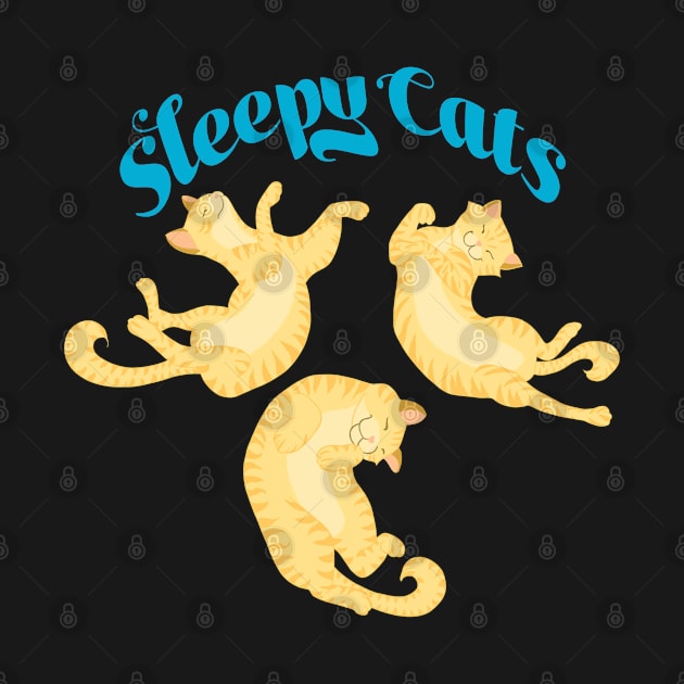 Sleepy Cats in Blue by Brushes with Nature