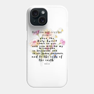 Acts 1:8 Famous Bible Verse Phone Case