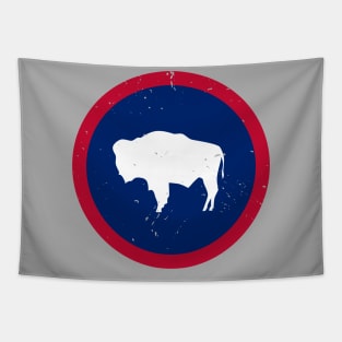 Retro Wyoming State Flag // Vintage Wyoming Grunge Emblem Tapestry