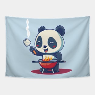 BBQ Panda Likes the Meat Tapestry