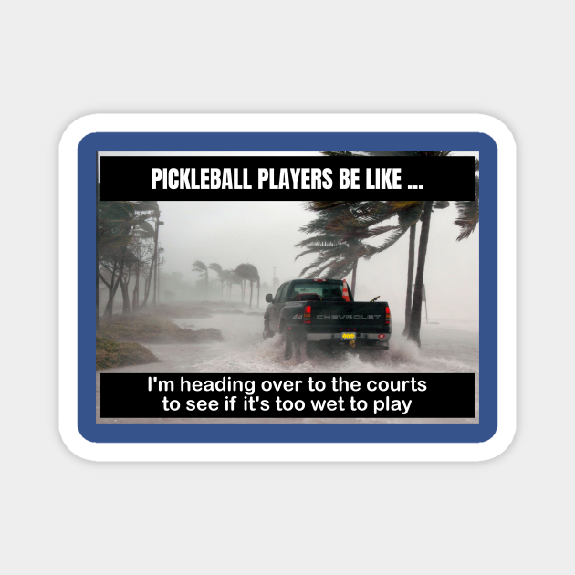 Pickleball Courts Are Too Wet to Play Pickleball Player Magnet