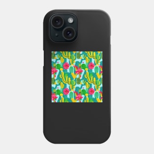Abstract Cactus Blooms Pattern Phone Case