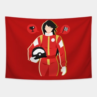 Female Racer Tapestry