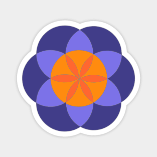 Sacred Geometry, circle design, flower Magnet