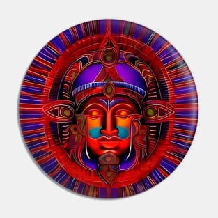 New World Gods (30) - Mesoamerican Inspired Psychedelic Art Pin