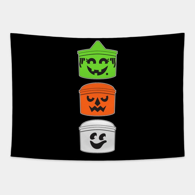 Vintage trick or treat buckets Tapestry by old_school_designs