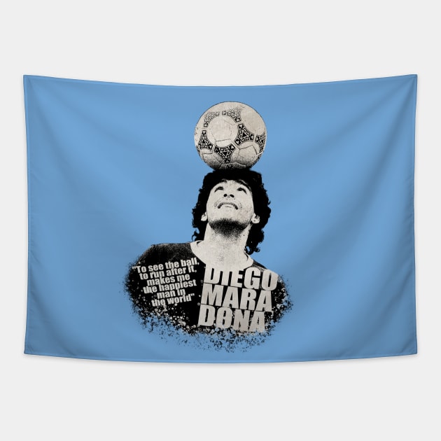 Texture Art of Diego Maradona Tapestry by Howpot