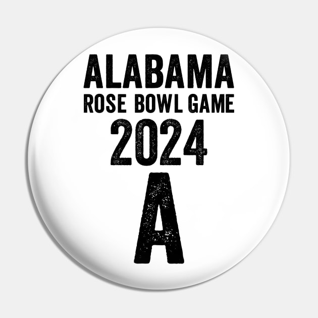 Alabama Rose Bowl Game 2024 - Black Style Pin by Akbar Rosidianto shop