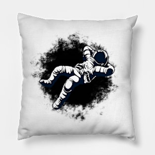 Relax stay calm astronaut black matter Pillow