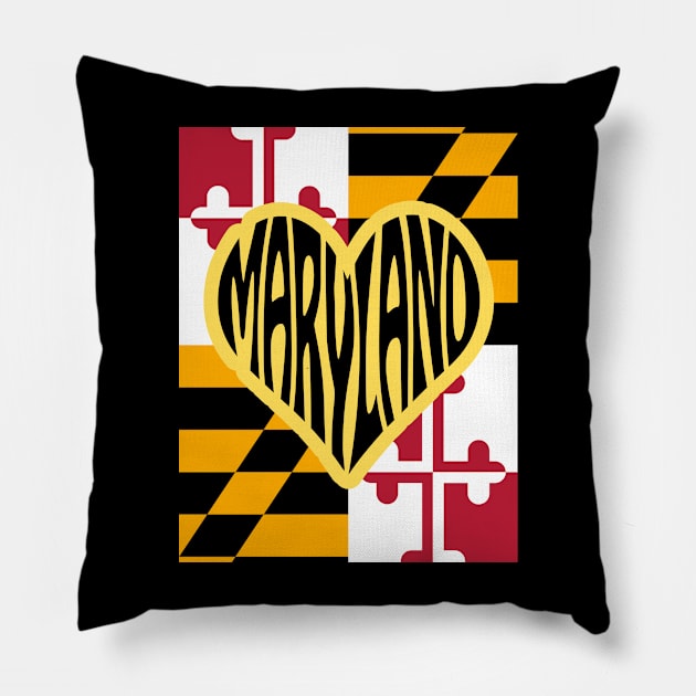 MARYLAND LOVE DESIGN Pillow by The C.O.B. Store