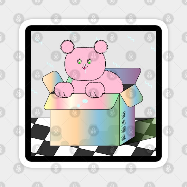 Box Bear Magnet by LillianXie