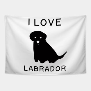 I love Black labrador Tapestry